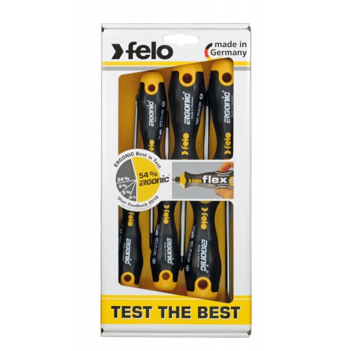Felo Juego de destornilladores ERGONIC 6-pcs. SL/PZ/PH